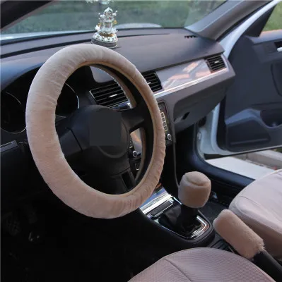 Winter Wool Car Cover Plush Steering Wheel Cover – image 10
