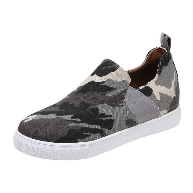 Leopard Loafers Women Elastic Band Design Casual Flat Shoes Camouflage Size35 - Shop at LoveMi