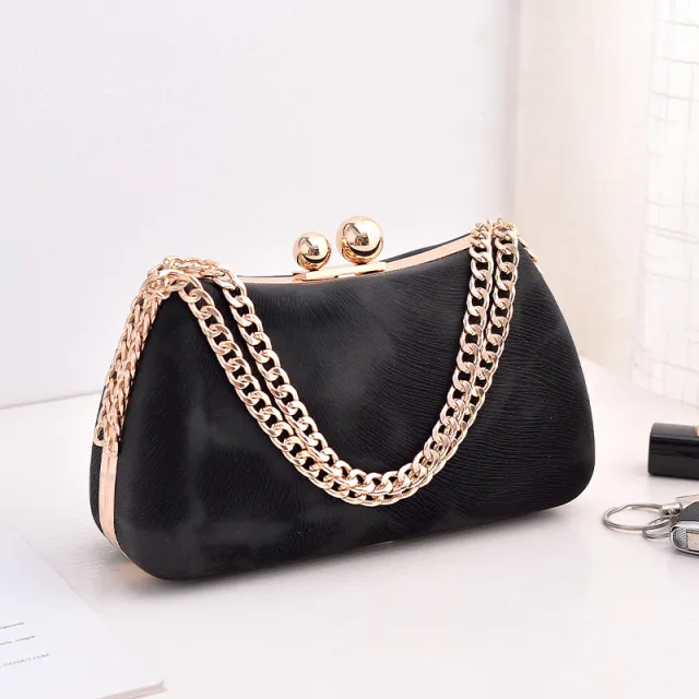 Chain Handbags Fashion Luxury Dress Party Dinner Bags For Women Crossbody Shoulder Bag Black - Shop at LoveMi