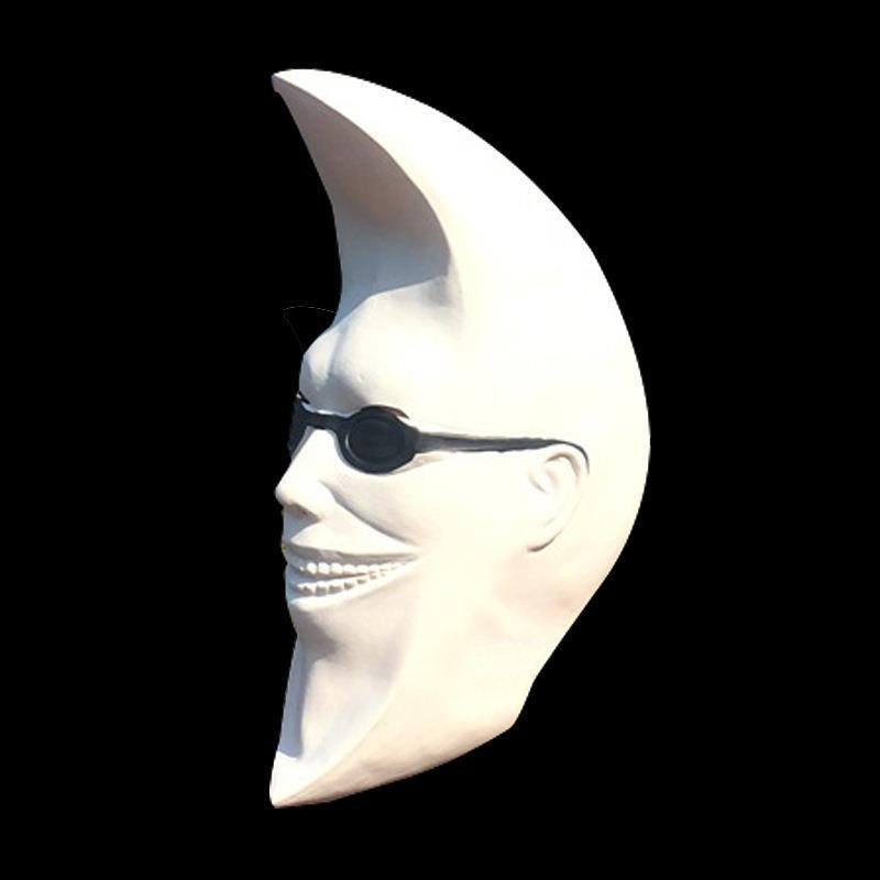White Moon Head Cover Moon Mask Ball Party — foto 7