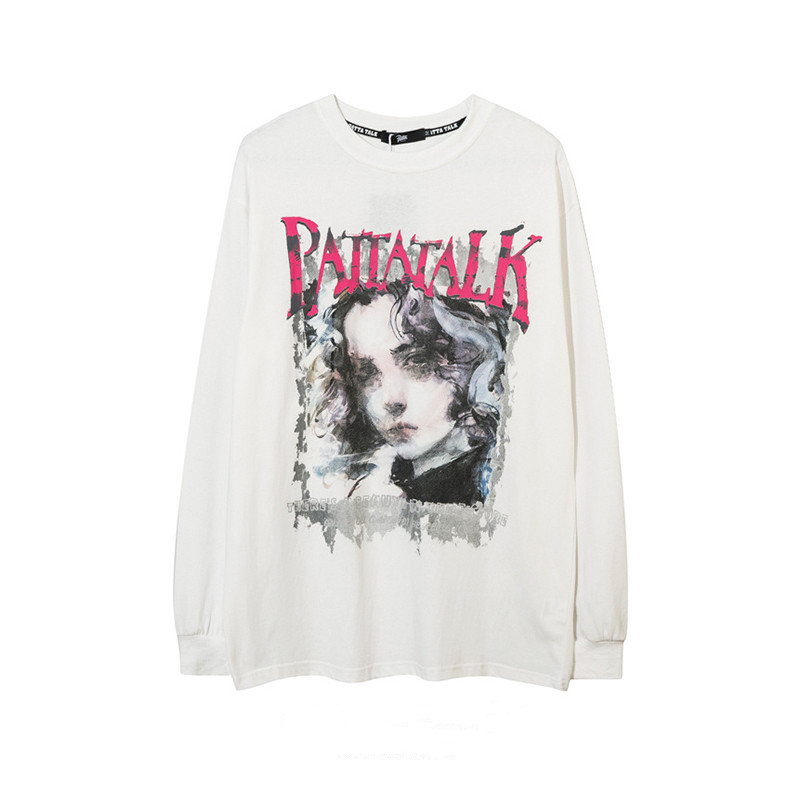 Vintage Plush Base Coat Printed Long Sleeve