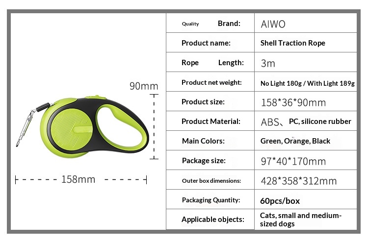 Retractable Dog Leash  Shock-Absorbing Design For Large DogsDurable Extendable Leash For Walking detail photo 13