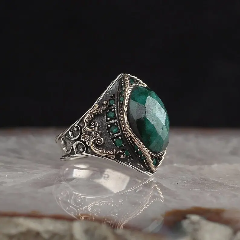 Inlaid Sea Blue Zircon European And American