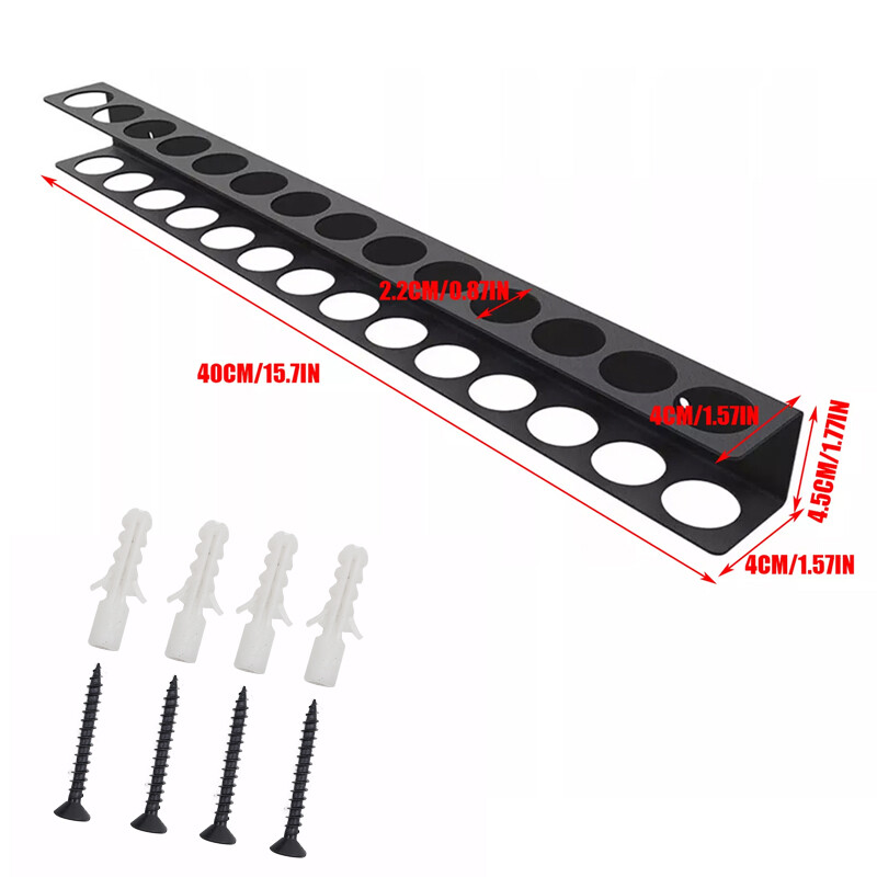 Wall Mount Holds 14 Screwdrivers Tool Rail Rack Holder Screwdriver Organiser — image 8