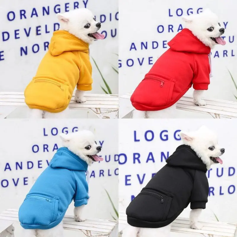 Pet Clothes New Small Medium Zipper Pocket