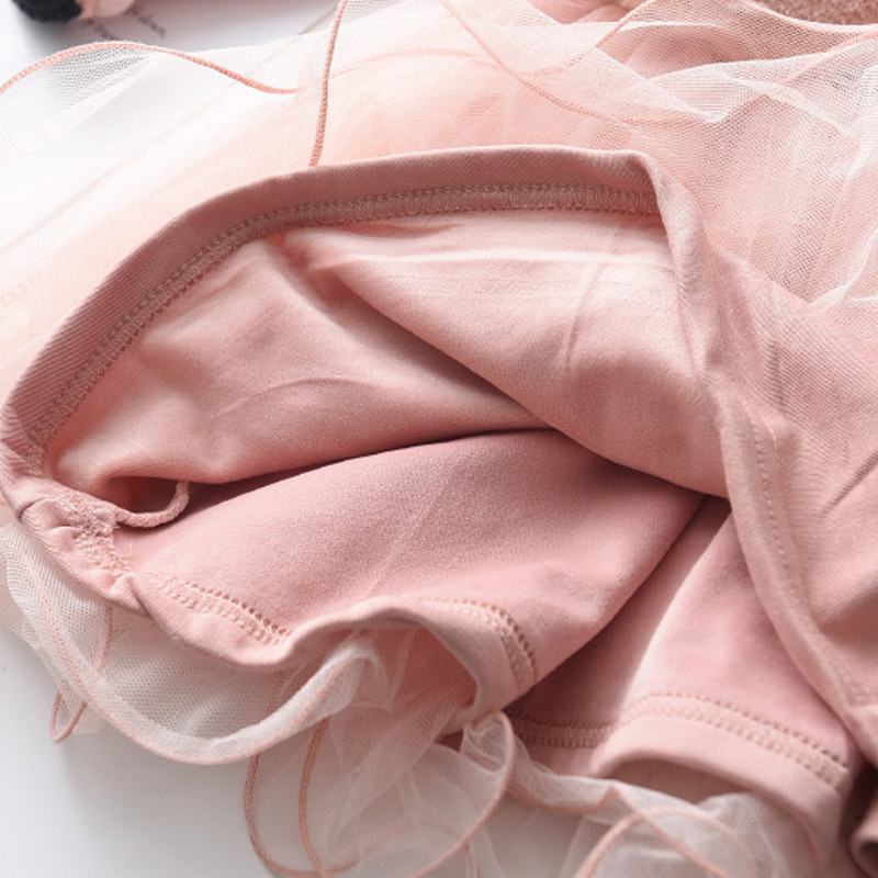 Girls'  Mink Velvet Fake Two Piece Dress