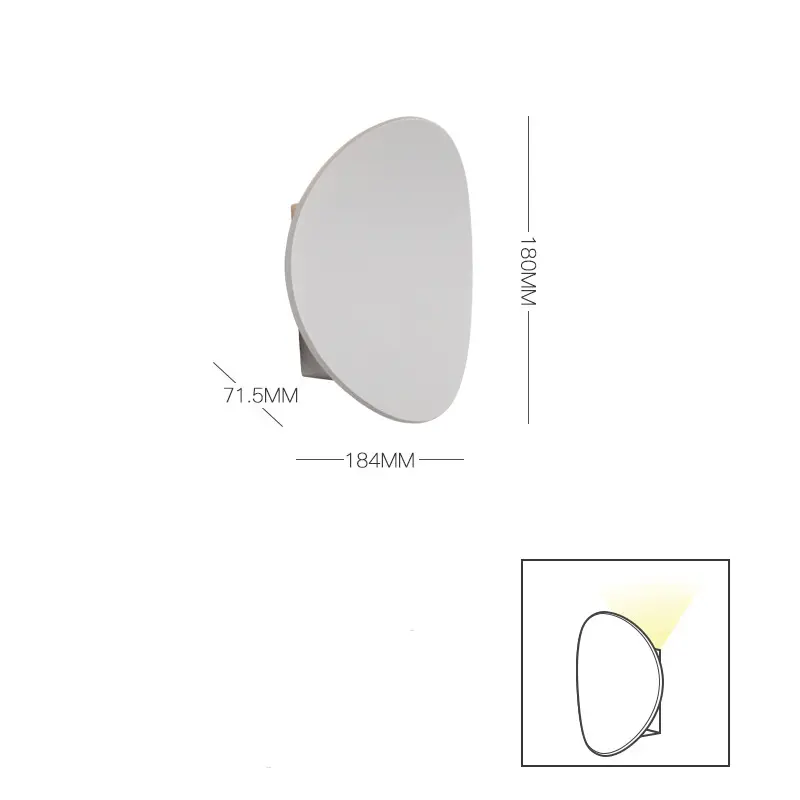 Wall Lamp LED Simple Round White Balcony