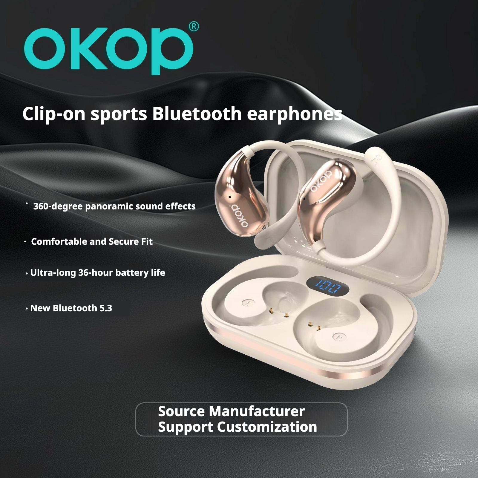 KP-217 Best-selling Open-Ear Bluetooth Headphones OWS Long Battery Life Sports-Ready Low-Latency Gaming Non-In-Ear Design In Stock Now 6