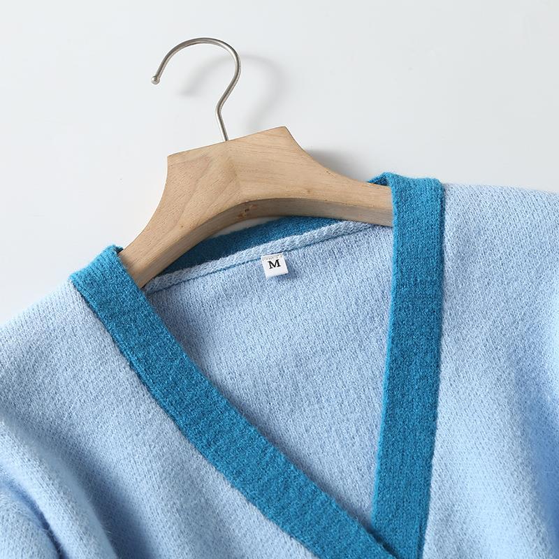 Knit Cardigan V-Neck Three Button Loose Sweater Jacket