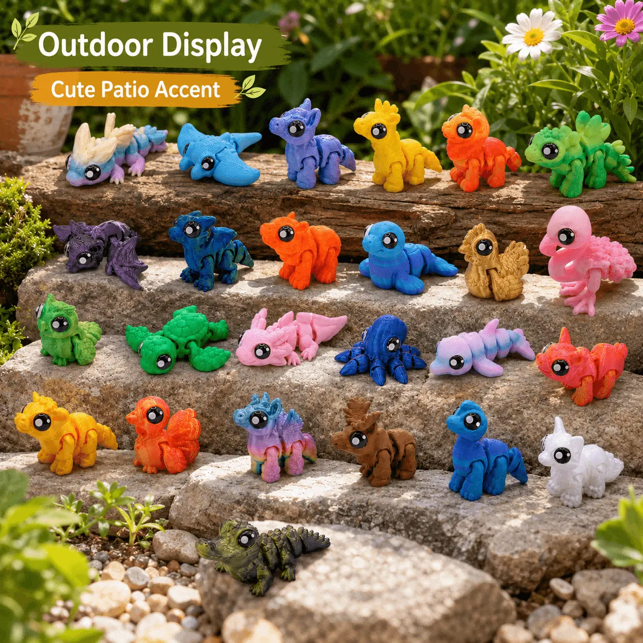 3D Printed Mini Animal Figurines, Assorted Designs