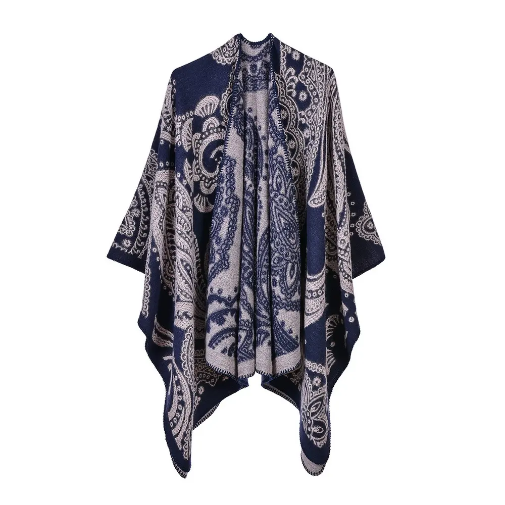 Women's Fashion Autumn Winter Large Paisley Faux Cashmere Scarf
