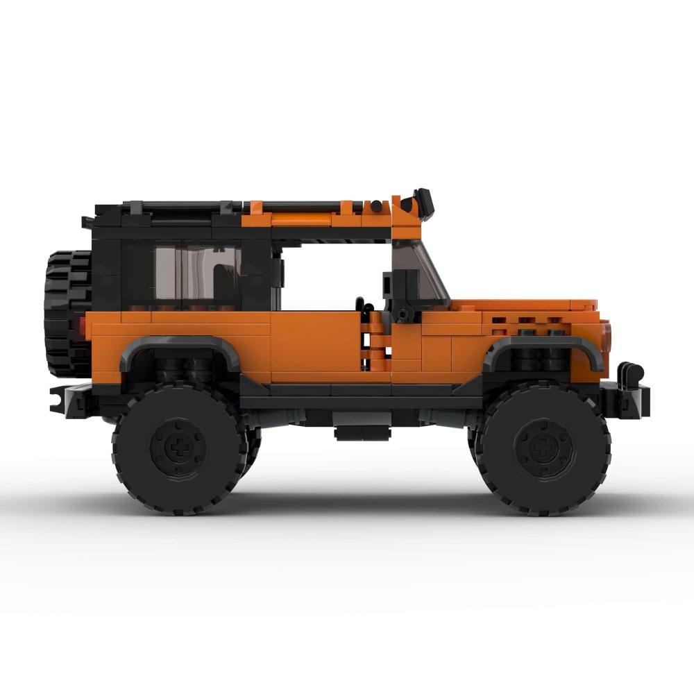 405PCS DIY Orange SUV Car Toy Building Set,Off-Road Car Building Bricks  Building Blocks,DIY Vehicles For Kids And Adults