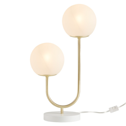 Metal 2-Light Globe Table Lamp — foto 2