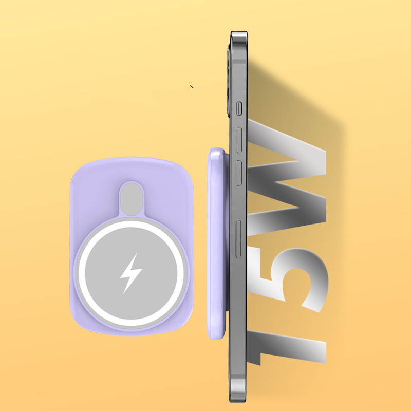 Simple Solid Color Magnetic Wireless Power Bank - Image 2