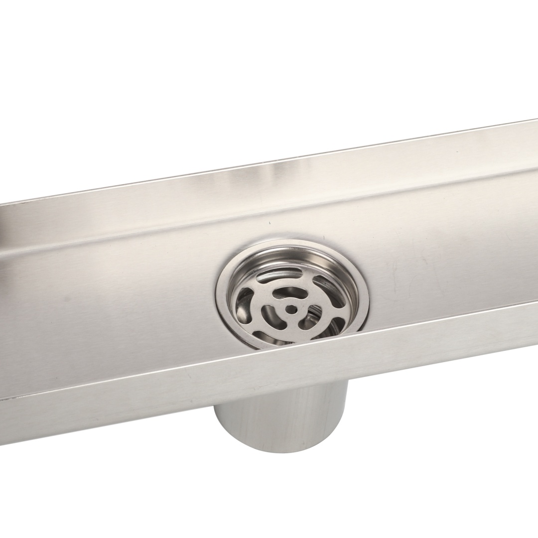 60CM Gully Waste Trap Wet Room Linear Shower Floor Drain Stainless Steel Channel