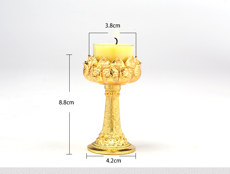 Title 2, Eight Auspicious Symbols Butter Lamp Holder Lot...