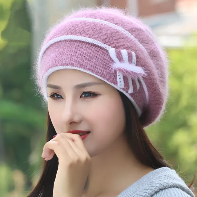 Knitted Wool Leisure Fashion Shopping Pullover Cap Purple - Shop at LoveMi