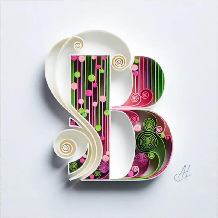 Paper Filigree Painting Kit - Letters (A style-L)
