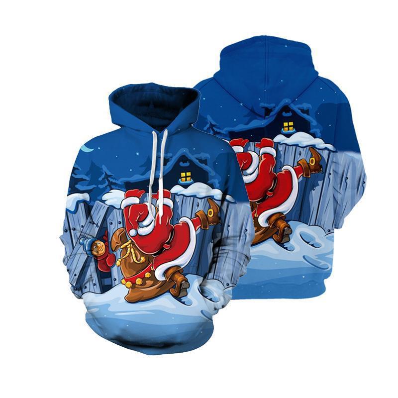 Men's And Women's Fashion Christmas Round Neck Print Sweatshirt