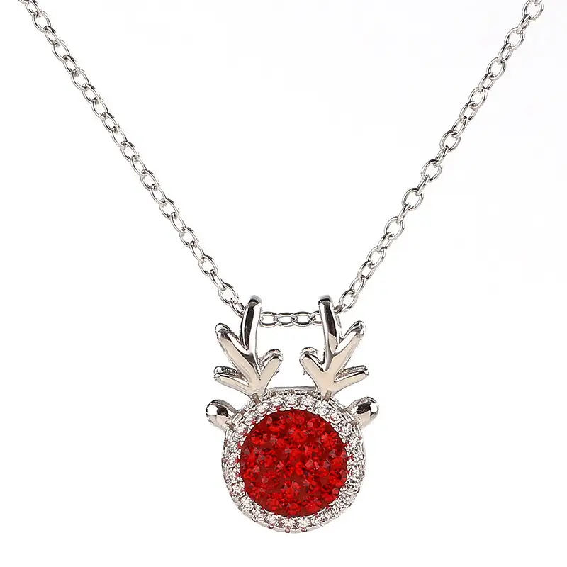 Crystal Antler Pendant Fashion Clavicle Chain Women