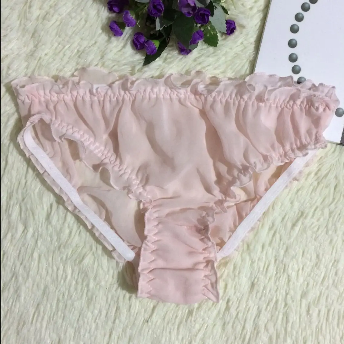 Panties Sexy Translucent Silk Ladies Triangle
