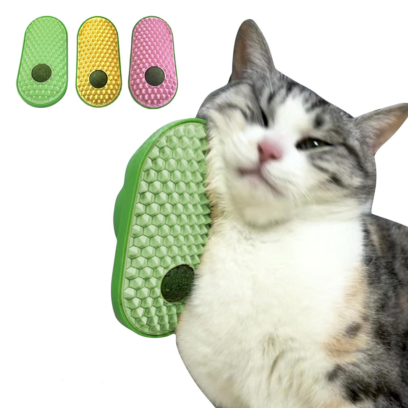 Catnip Toys Balls That Stick On Wall Pet Massage Brush Cat Toy Ball  Catnip Wall Balls For Cats Lick Cat Face Scratchers  Cat Self Groomer For Indoor Cats Cat Corner Brush Wall