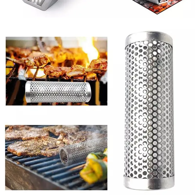 Stainless Steel Smoke Pipe Barbecue Tray Holder Accessories – image 7