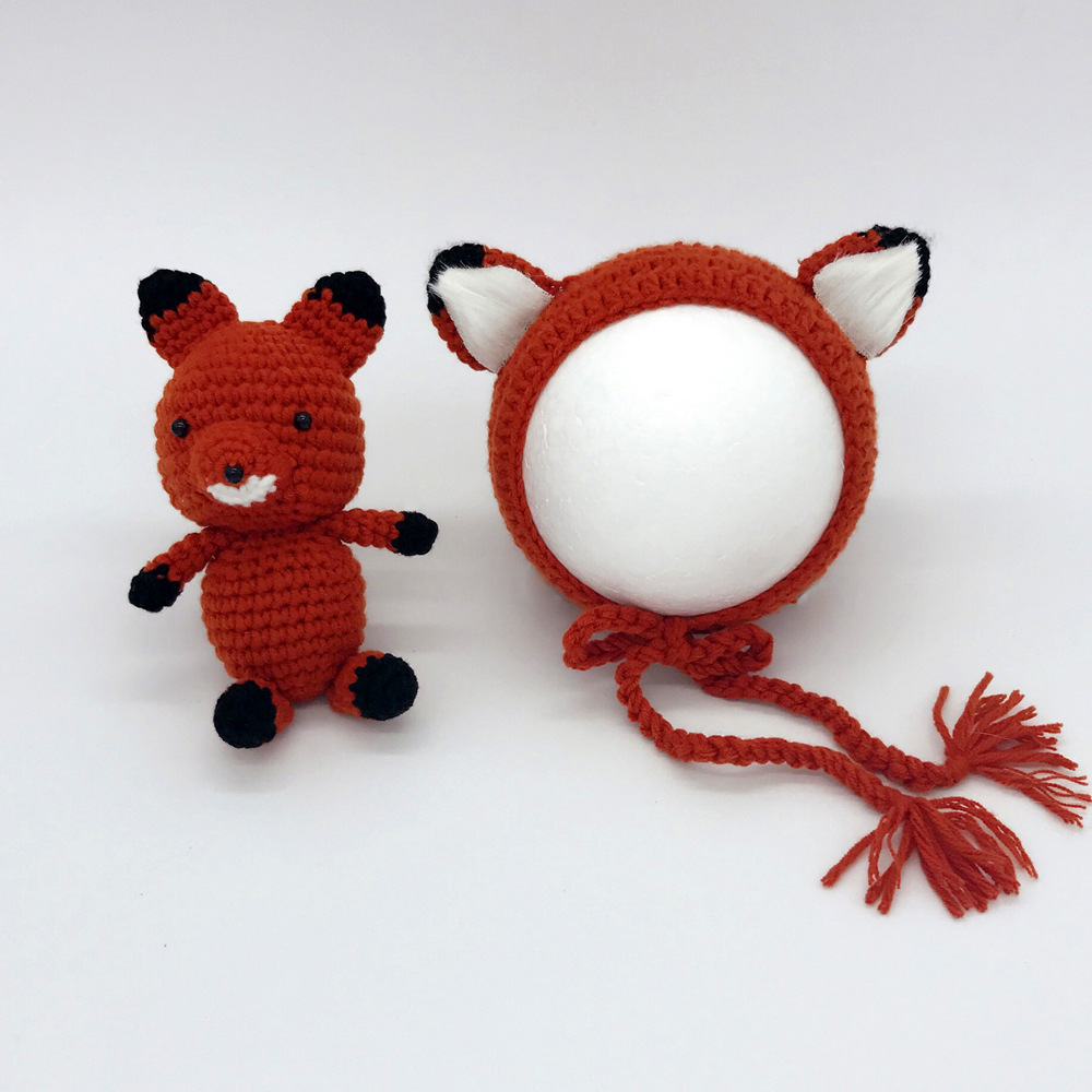 Handmade Wool Fox Doll For Newborn