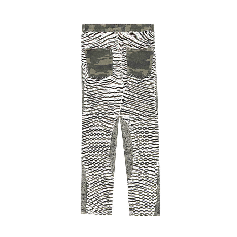Mesh Face Hollowed Out Camo Cowboy