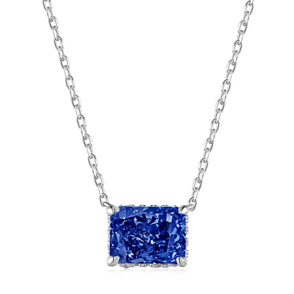Women's Sterling Silver Zircon Necklace Versatile
