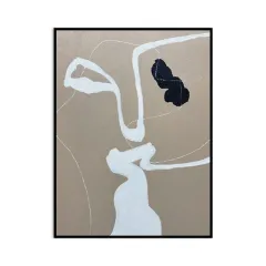 Handmade Oil Painting Canvas Wall Art Decoration Modern Minimalist Abstract For Home Living Room Dining Room Decor Rolled Frameless Unstretched Pai... - View 1