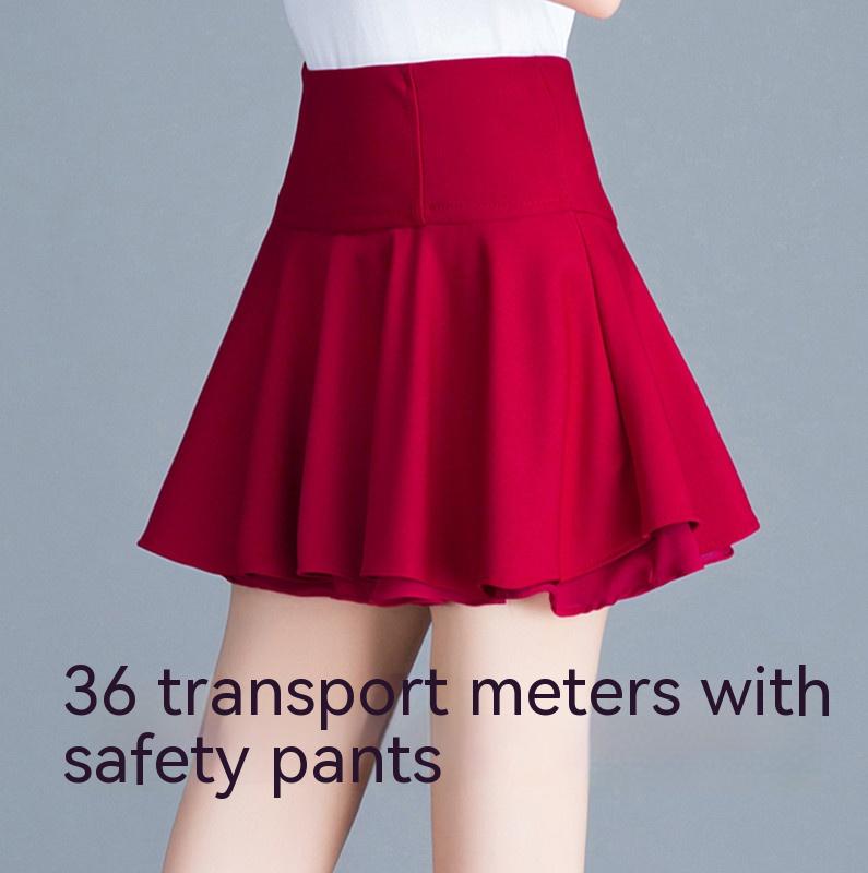 New Spring And Autumn High Waist Stretch Pleated Chiffon