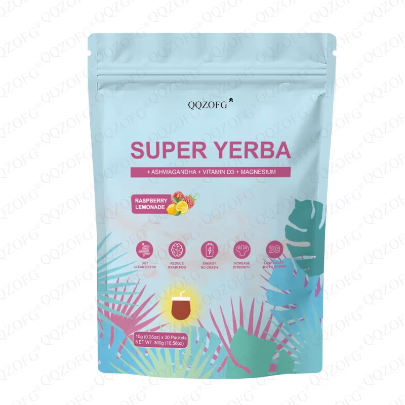 Super Yerba Powder Gut Clean Drink Reduce Brain Fog Raspberry Lemonade Flavor 30 Packets 30 Sticks - Shop at LoveMi