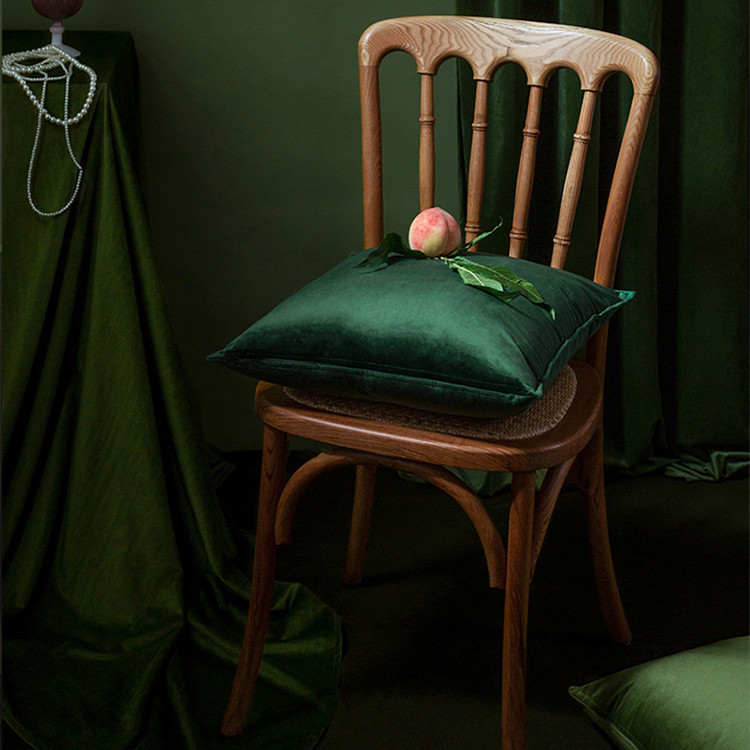 French Solid Color Pastoral Velvet Pillowcase — foto 3