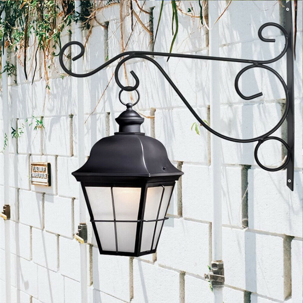 4PC Heavy Duty Metal Hanging Basket Brackets Garden Plant Hanger Hook Wall — image 12