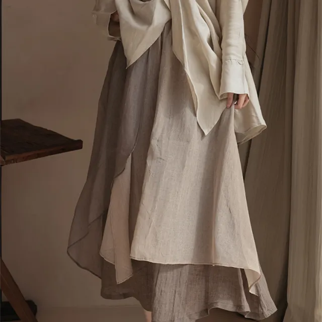 Women's Fashionable Simple V neck Pullover Irregular Skirt - Shop at LoveMi
