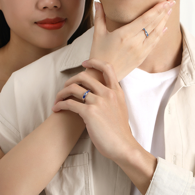 Niche Design Enamel Drop Glue Ring