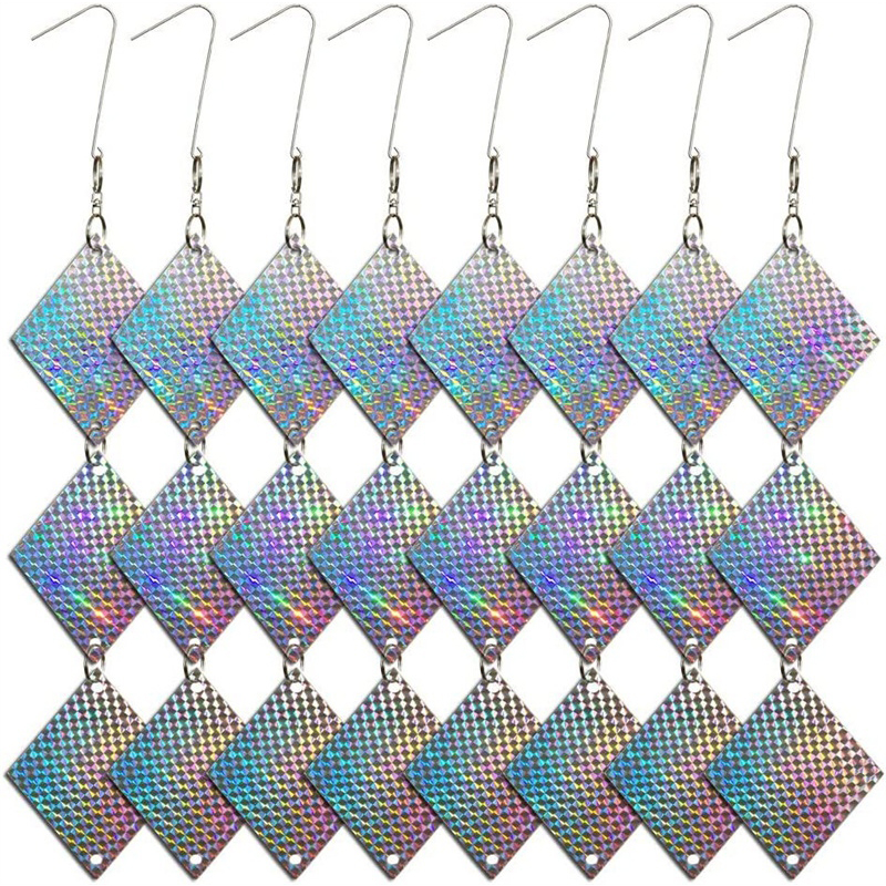 24pcs Reflective Discs,Bird Repellent Goods, Pigeon Repellent, Crow Protection, Swallow Repellent, High Intensity Double-Sided Reflective, 360 Rotation, Thicken Material