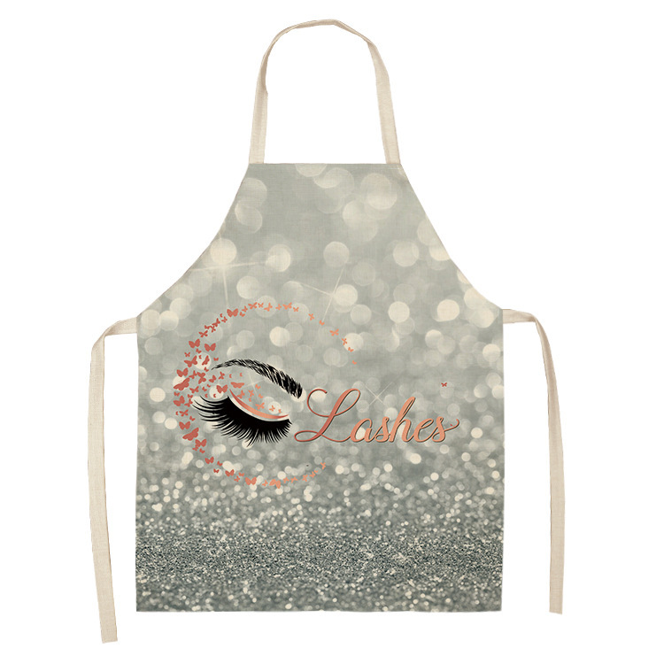 Title 1, Cotton Hemp Apron with 3D Printed Cartoon Anime...