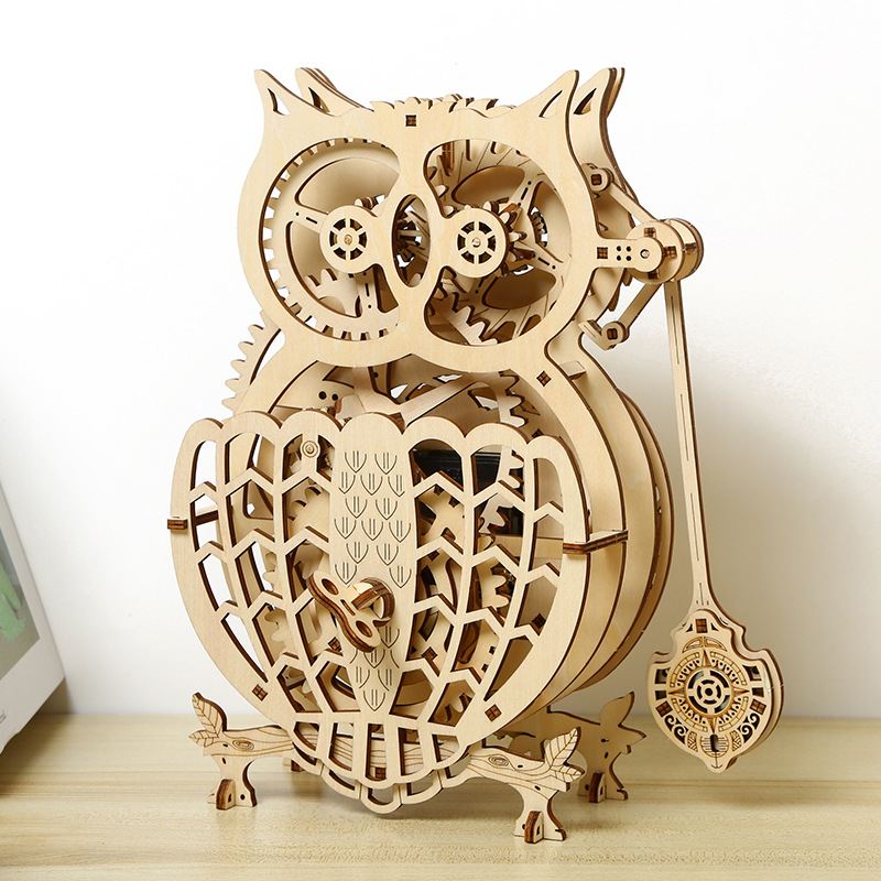 puzzle en bois 3d Puzzle En Bois Horloge Hibou Sylvestre