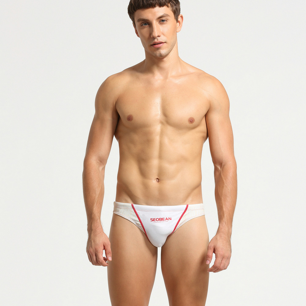 Title 2, Color Matching Men Swimming Briefs