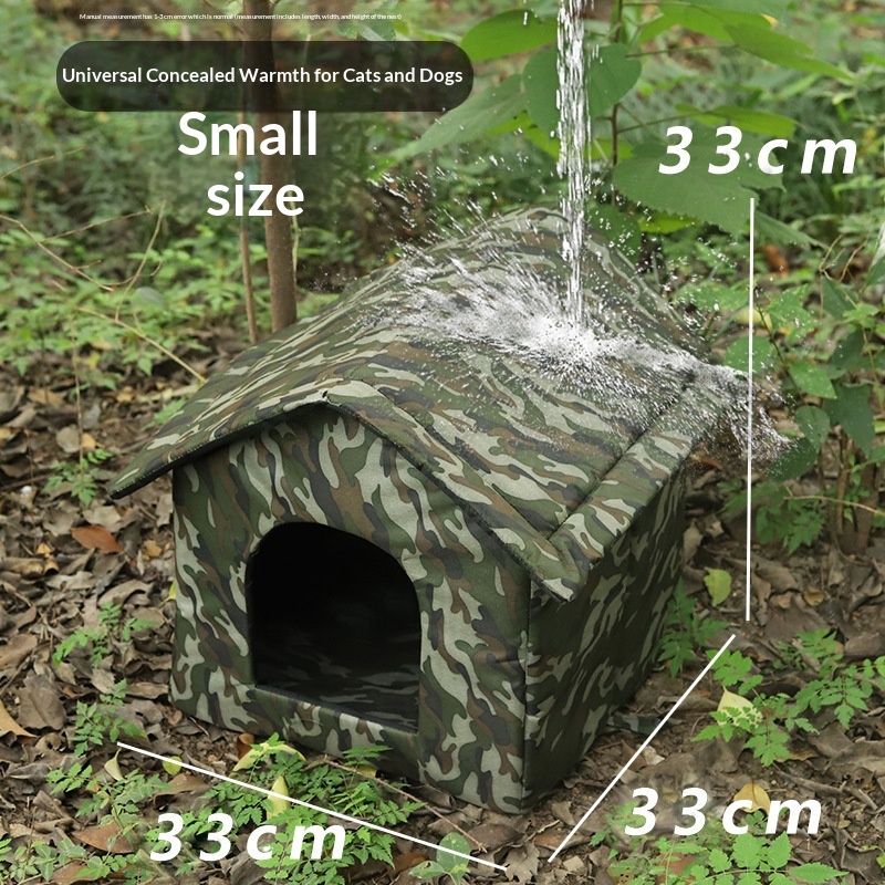 Outdoor Waterproof All-Season Closed Winter Warm Cat Shelter
