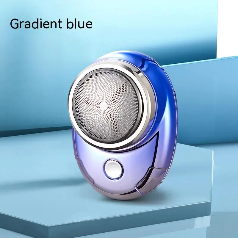 Small And Portable Men's USB Rechargeable Electric Shaver - Gradient Blue