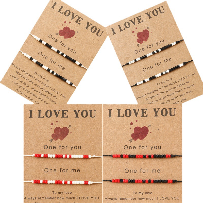 Title 1, Two-pack Couple Bracelet Paper Kami Beads