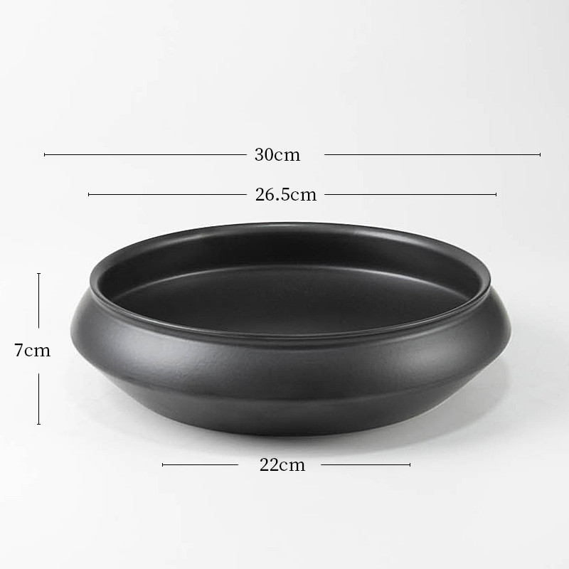 Title 7, Ink Black Ceramic Flower Pot Retro Chinese Arra...