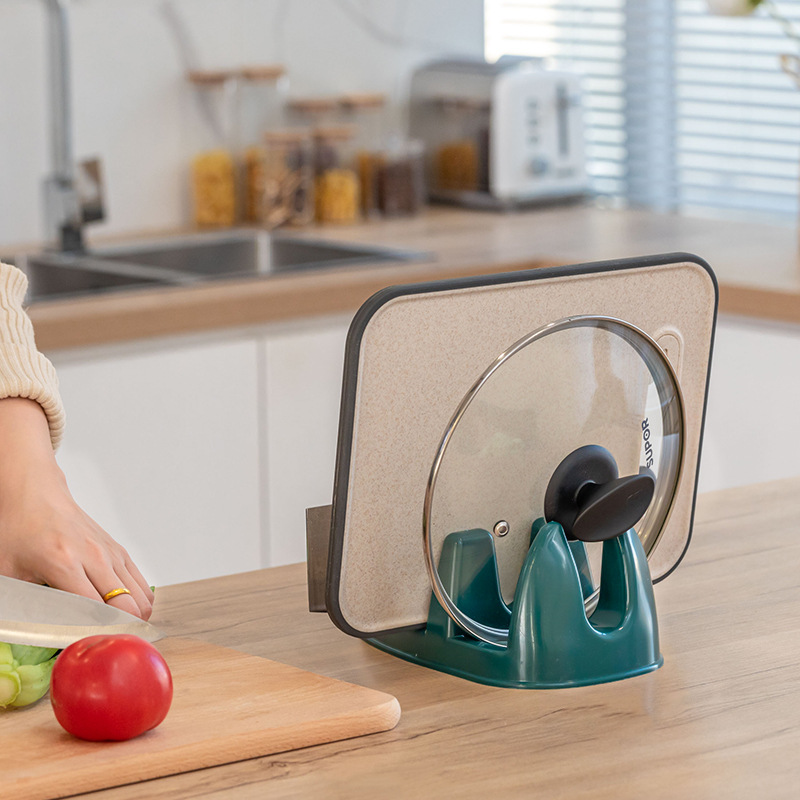 Multifunctional Pot Cover Spatula Knife Soup Spoon Storage Rack