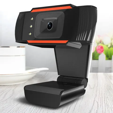 USb LED Fill Light High-definition Webcam with Adjustable Brightness