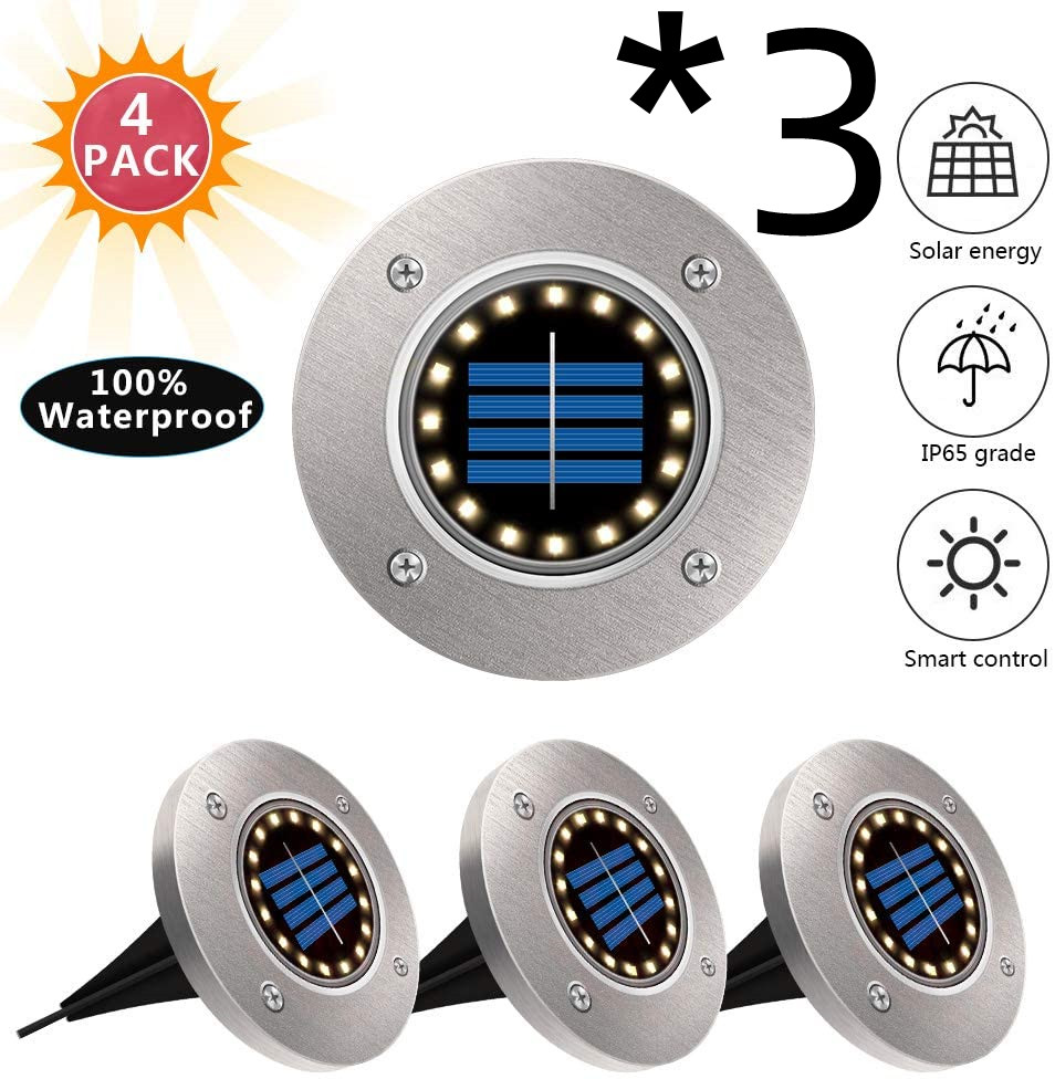 3PC 4pcs 16LED warm light