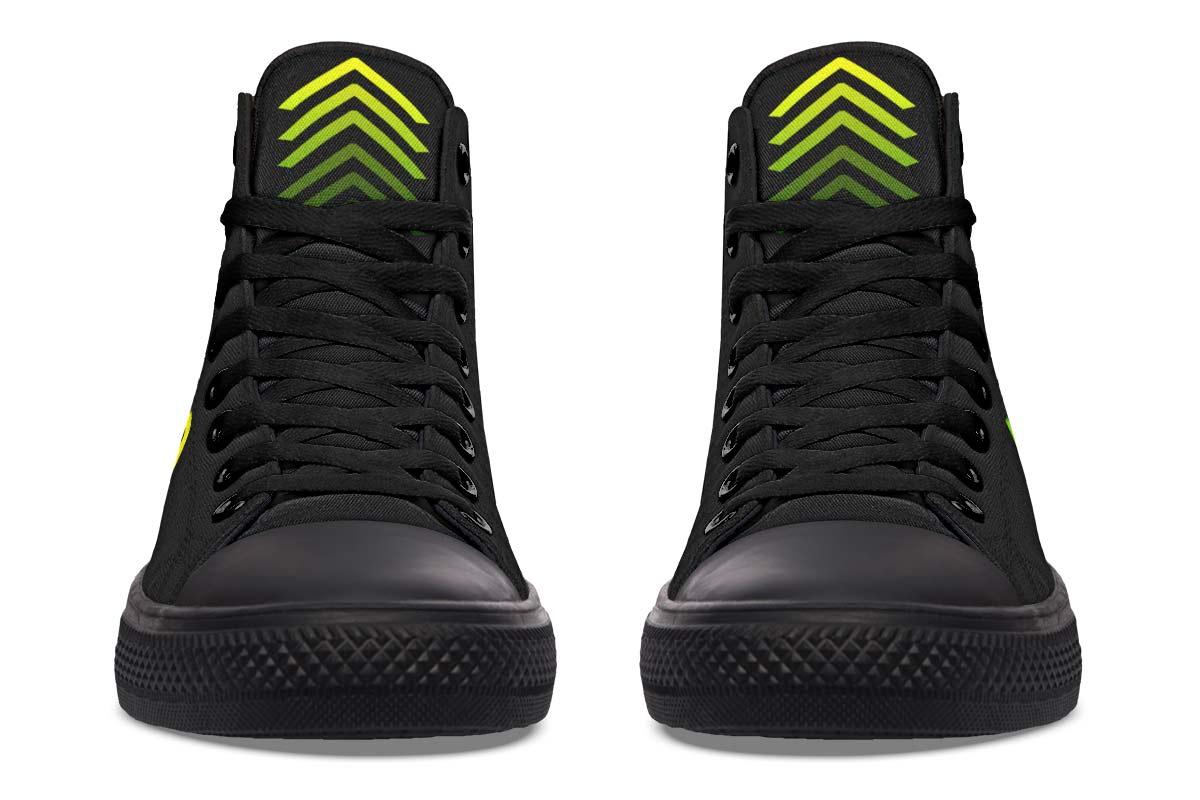 Men's And Women's Fashion Color Printing High-top Canvas Shoes