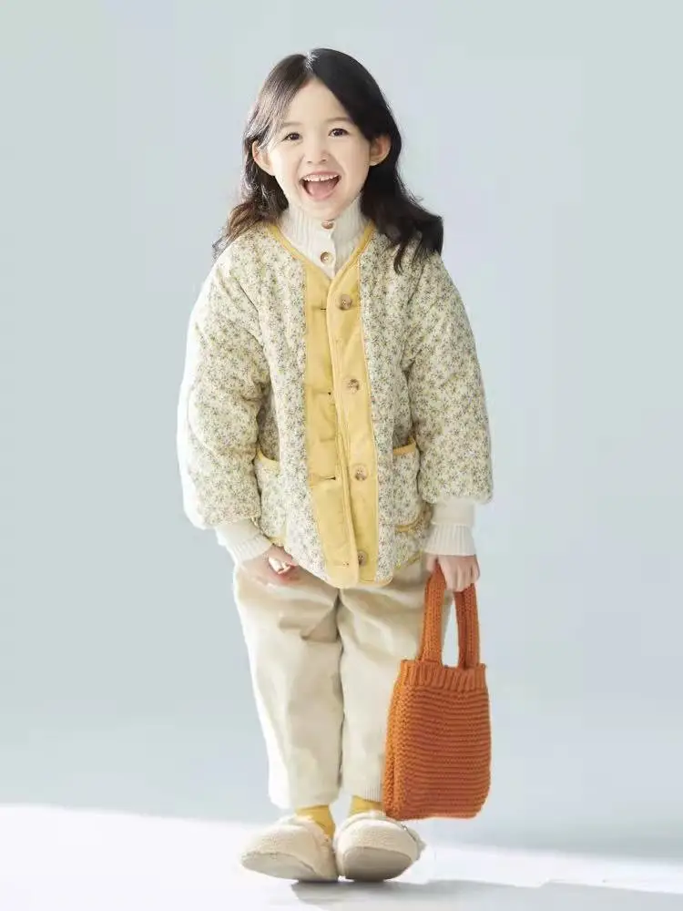 Children's Floral Quilted Corduroy Jacket